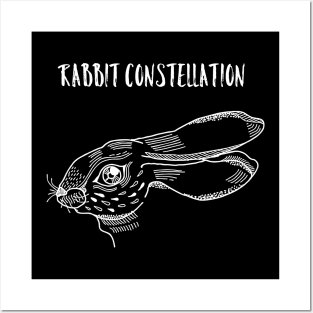 Rabbit constellation Posters and Art